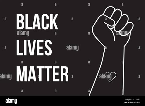 The Hand Symbol For Black Lives Stops Violence To Blacks Fight For The