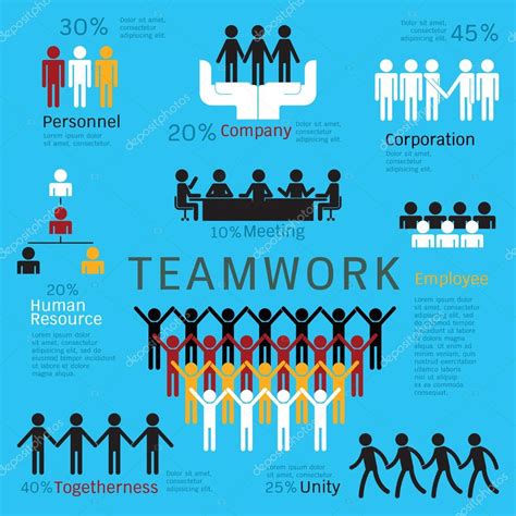 Team work infographics vector illustration Stock Vector Image by ©jesadaphorn #108228348