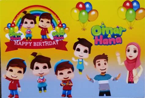 Omar And Hana Youtube Stars Cake Toppers Design 1 Hand Crafted Omar