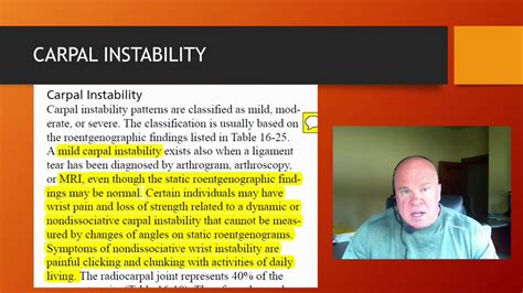 Carpal Instabilities Part 1 Perry J Carpenter DC QME