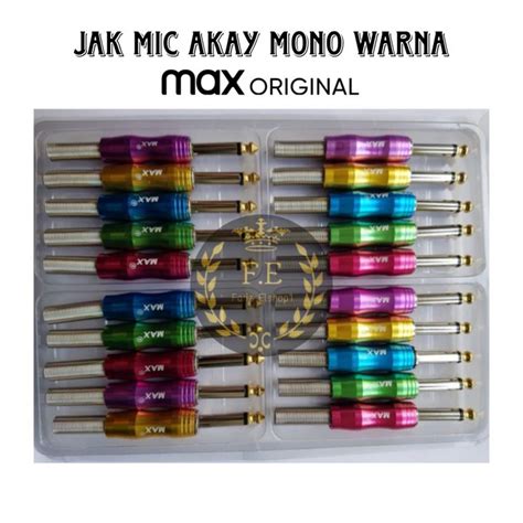 JAK MIC AKAI MONO WARNA MAX JEK GITAR JACK MIK WARNA RANDOM Lazada