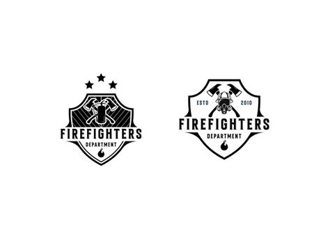 Firefighter emblem logo design. in a classic concept 28129950 Vector ...