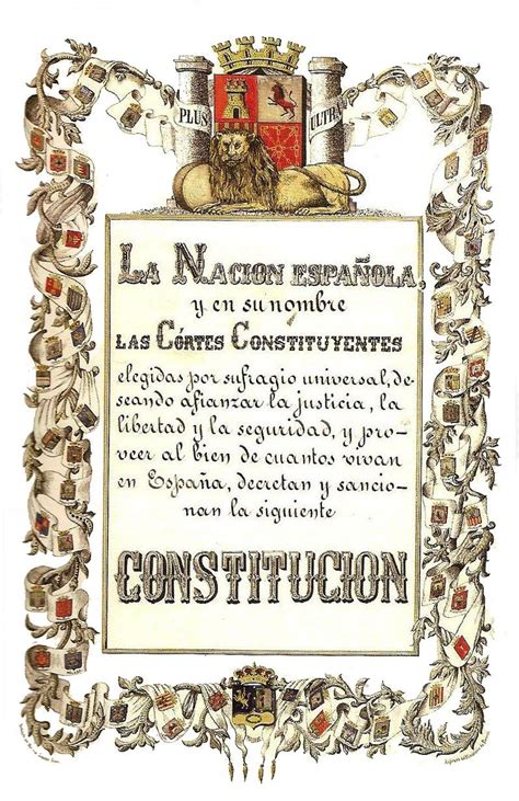 EXPLICACIÓN DE LAS CARACTERÍSTICAS DE LAS CONSTITUCIONES ESPAÑOLAS DEL