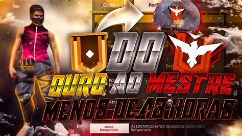 DO OURO AO MESTRE EM MENOS DE 48 HORAS SEM CARTÃO FREE FIRE