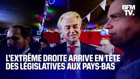 Lextrême droite arrive en tête des législatives aux Pays Bas