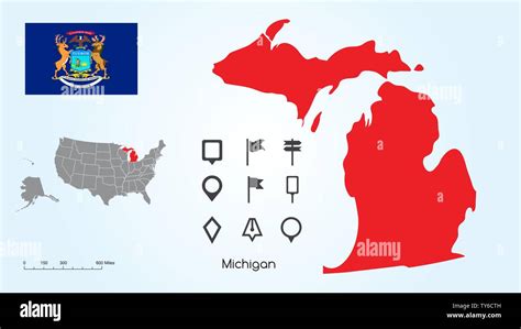 Mapa De Los Estados Unidos De Am Rica Con El Estado Seleccionado De