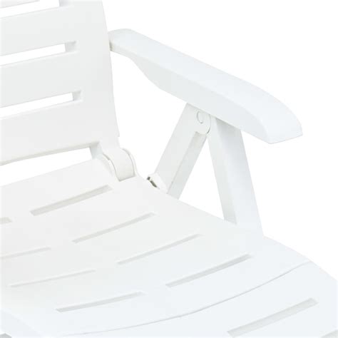 Chaise Longue Pliable Plastique Blanc CHAISE LONGUE TRANSAT BAIN