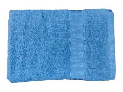 Sky Blue Plain Cotton Bath Towel At Rs 105 Piece Cotton Bath Towel In