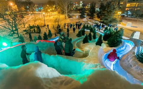 Giant Ice Slide At 'ICE ON WHYTE' Festival in Edmonton - PlayPower Canada