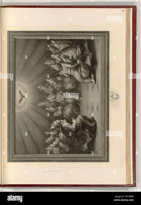Girolamo Carattoni Engraver Pentecost Etching Copper Engraving 1750