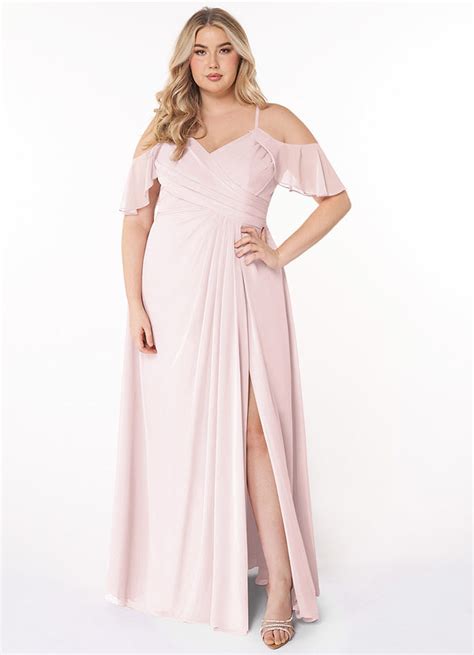 Blushing Pink Plus Size Bridesmaid Dresses Azazie