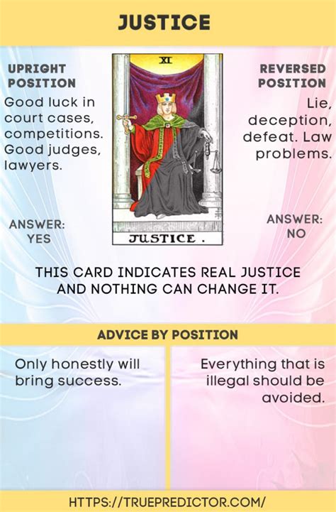 The Justice Tarot Card Meaning And Interpretation True Prediction