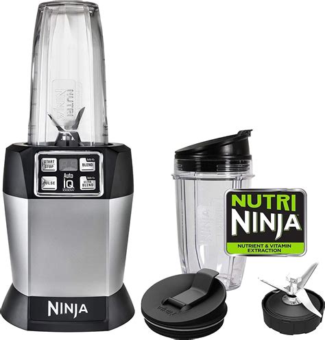 Nutri Ninja Auto Iq Bl480 Series Digital Blender Mixer With Pulse And Nutri 2 Cups Home And Garden