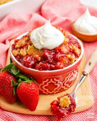 Strawberry Dump Cake Love From The Oven