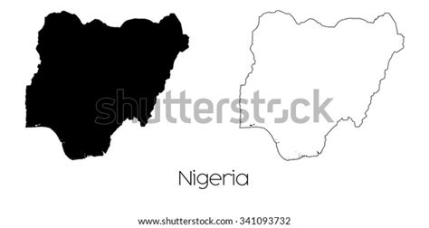 Map Country Nigeria Stock Vector Royalty Free 341093732 Shutterstock