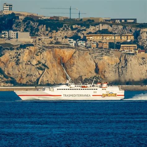 Almudaina Dos Ro Ro Vessel In Front Of Rock Of Gibraltar Visit Link