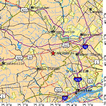 Malvern, Pennsylvania (PA) ~ population data, races, housing & economy