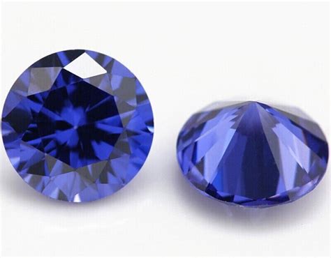 Aaa X Mm Natural Flawless Ceylon Blue Sapphire Round Loose Gemstone