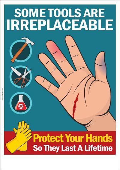 Protect Your Hands So They Last A Lifetime Safety Posters Safety Pictures Safety Quotes