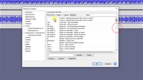 Come Usare Creare E Modificare Le Scorciatoie Da Tastiera In Audacity