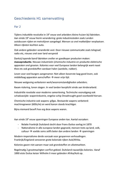 Geschiedenis H1 Samenvatting MEMO Havo 3 Studeersnel