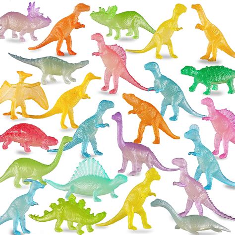 Vatenic Piece Glow In Dark Mini Dinosaur Toy Set Style Plastic