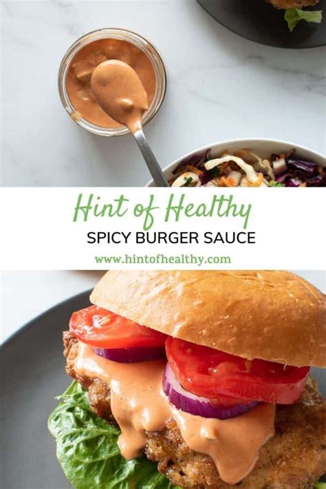 Best Spicy Burger Sauce (Only 5 Minutes!) - Hint of Healthy