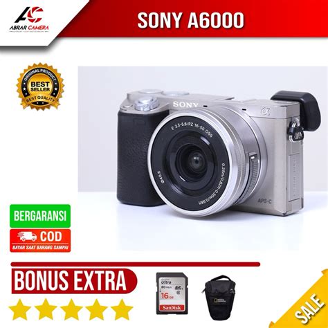 Jual Kamera Mirrorless Sony A6000 Kit 16 50mm Bekas Second Silver