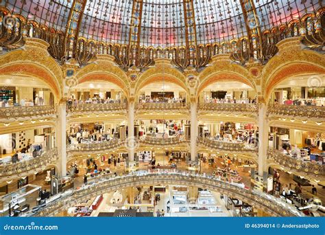 Galeries Lafayette Interior in Paris Editorial Stock Image - Image of ...