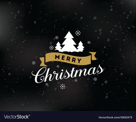 Merry Christmas Typographic Emblems Set Royalty Free Vector