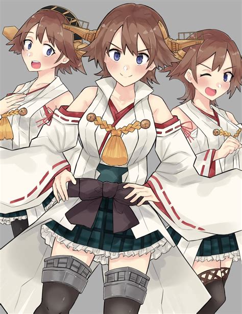 艦これ「比叡ちゃんズ。遅れましたが艦これ7周年おめでとうございます～ 艦これ7周年お」 どくがんりゅー のイラスト