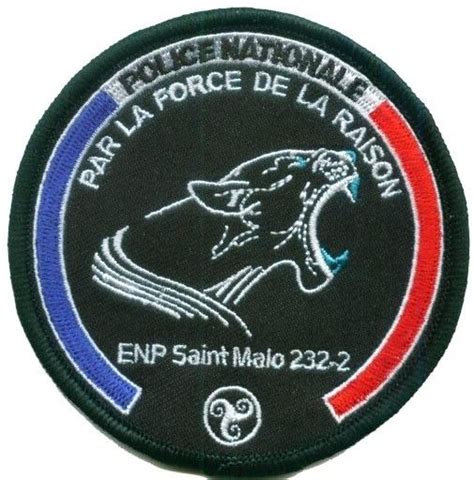 Ecusson Ecole Police Nationale Saint Malo Police Police Nationale