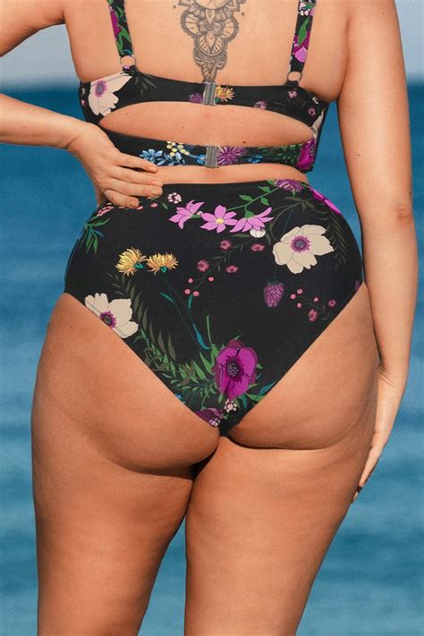 Annabelle Floral Plus Size Bikini Bottom
