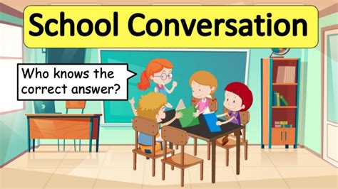 English Conversation In School 🏫 Easy Conversation Youtube