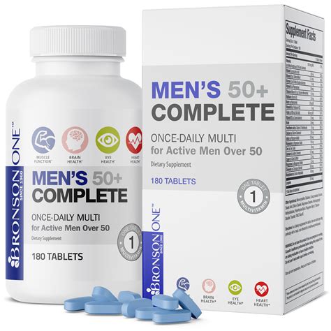 Bronson ONE Daily Mens 50 Complete Multivitamin Multimineral 180 Tablets