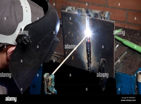 Manual Metal Arc Welding Stock Photo Alamy