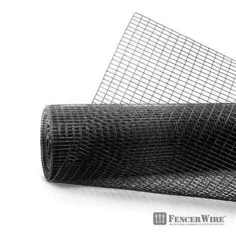 Fencer Wire 2 Ft X 50 Ft 16 Gauge Black Pvc Coated Welded Wire Mesh Size 05 In X 1 In Wv16