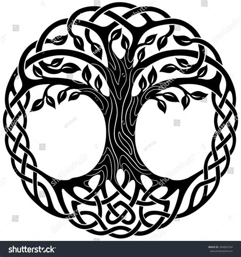 Vector Ornament Decorative Celtic Tree Of Life Celtic Knotwork Celtic Symbols Celtic Art