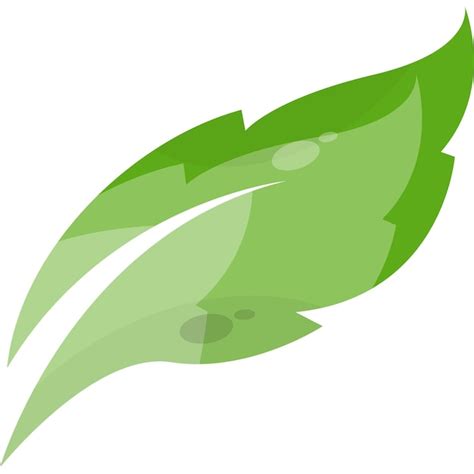 Logo Vectoriel Feuille Verte Vecteur Premium