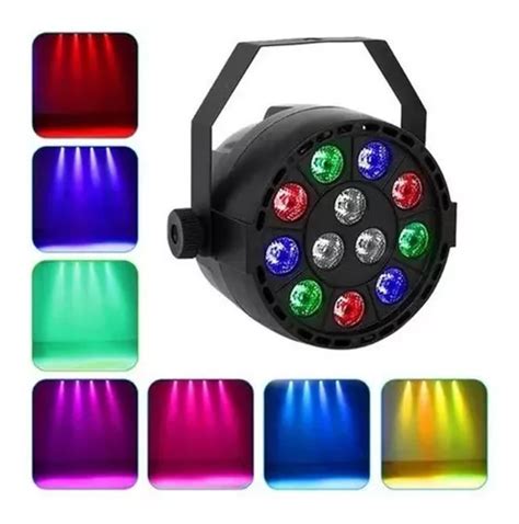 Canhão De Luz Refletor 12 Leds Rgb Strobo Light Festa Dj MercadoLivre