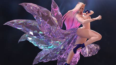 Ahri Full Naked Shot Ahri League Of Legends Boobs Sexy Hot Naked Fully Naked Nsfw Pink Nipples