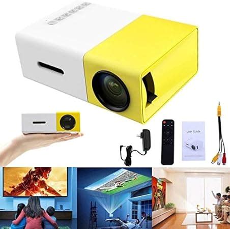 Mini Projetor Portátil Led 1080p 400 600 Lúmens Lcd Amarelo Amazon