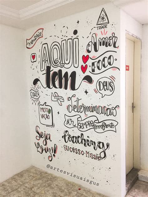 Lettering em parede Orçamentos no insta artesvisuaisgus Papeis de