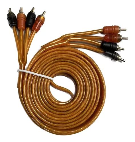 Cable flexible de 4 vías Rca Automotive Sound Kx3 naranja de 5 metros