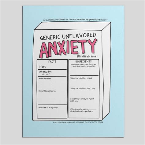 Anxiety Journal Template - LindsayBraman.com