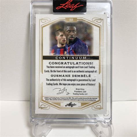 1円スタート 限定24枚 直筆サイン ウスマン デンベレ 2022 Leaf Continuum Ousmane Dembele Auto