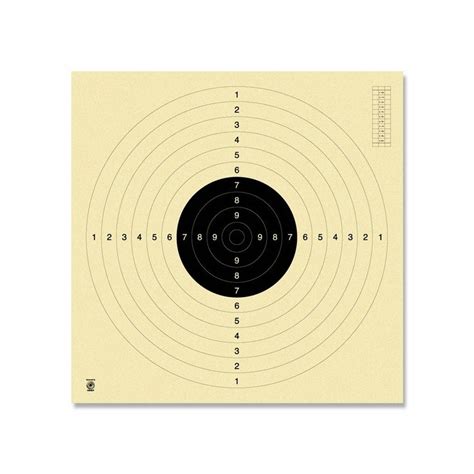 Cibles pistolet 25 mètres C50 non numérotées GEF