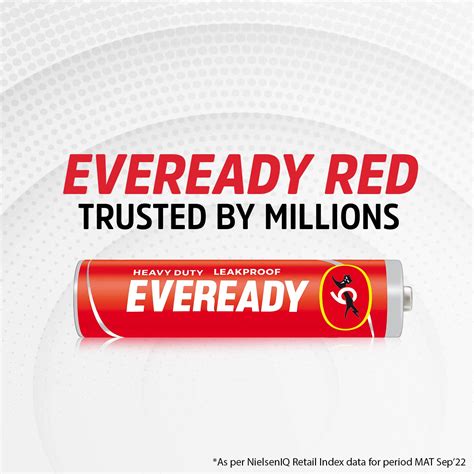 Eveready Red Aaa Carbon Zinc Batteries Pack Of Glubery