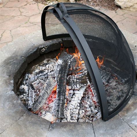 Sunnydaze Decor Easy Access Fire Pit Spark Screen Fire Pit Uses Diy