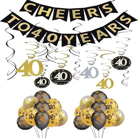 Buy Th Birthday Party Decorations Kit Cheers To Years Banner